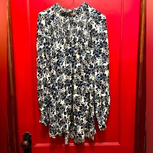 Free People floral dress/tunic mock turtleneck long sleeve